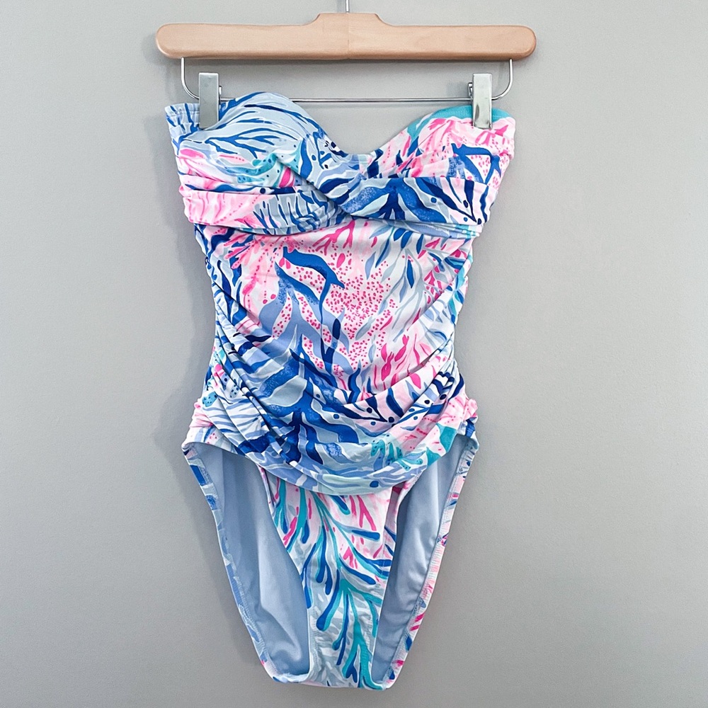 Lilly Pulitzer Strapless One Piece Bathing Suit Gem
